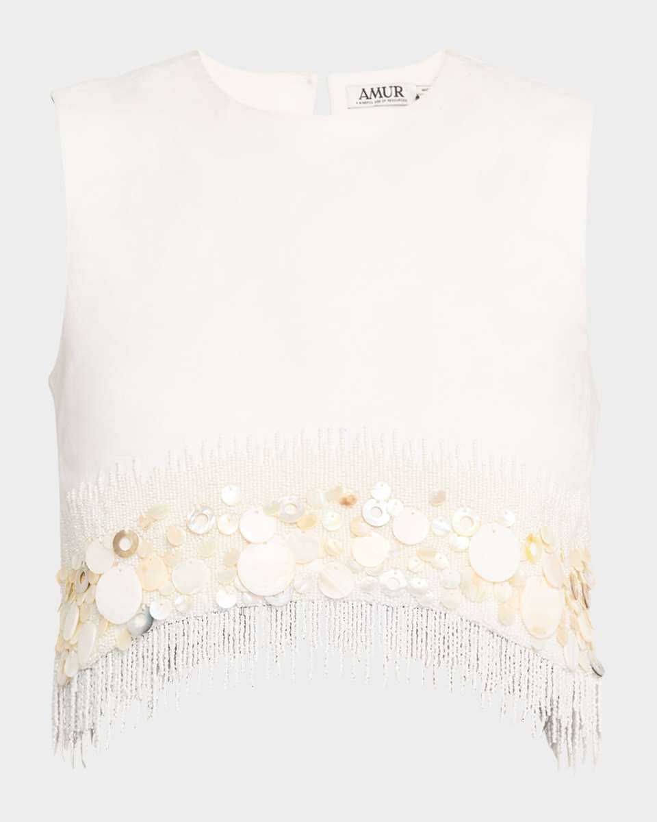 Antonella Shell Beaded Top